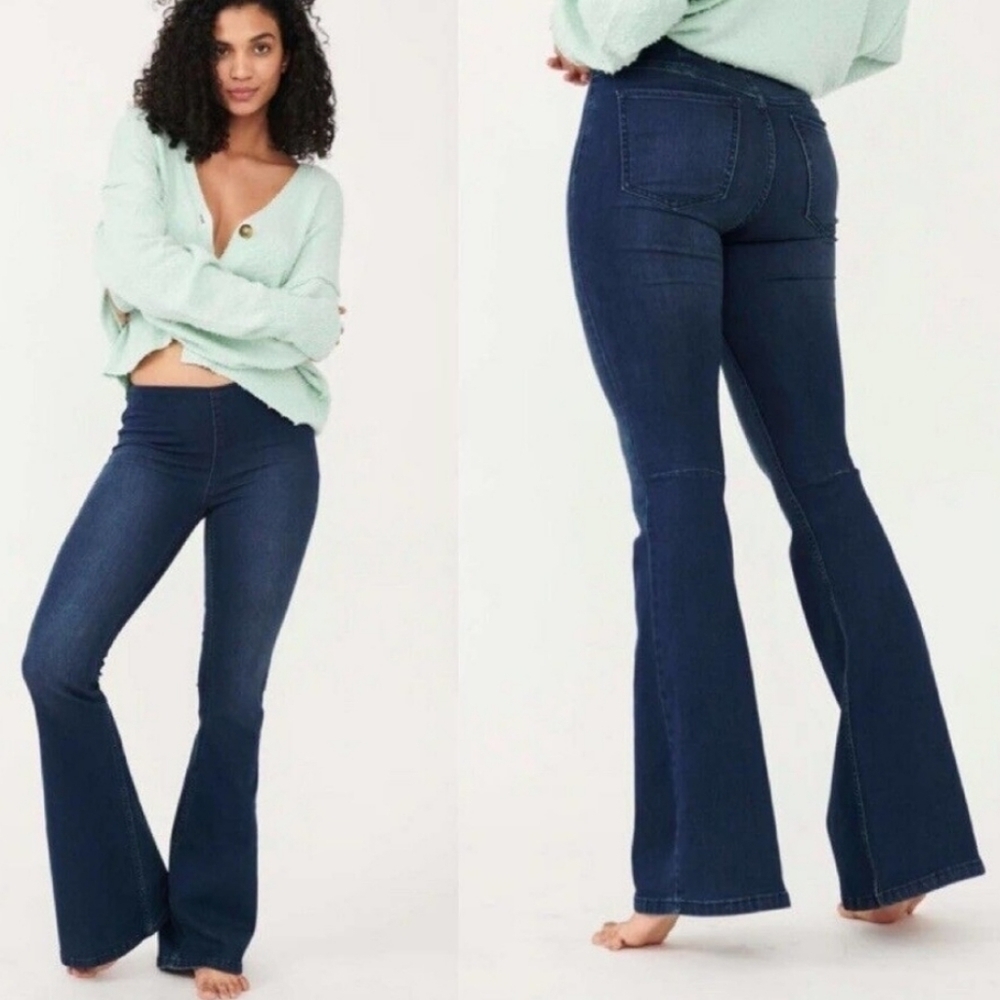 Free People Flare Wide Leg Jeans